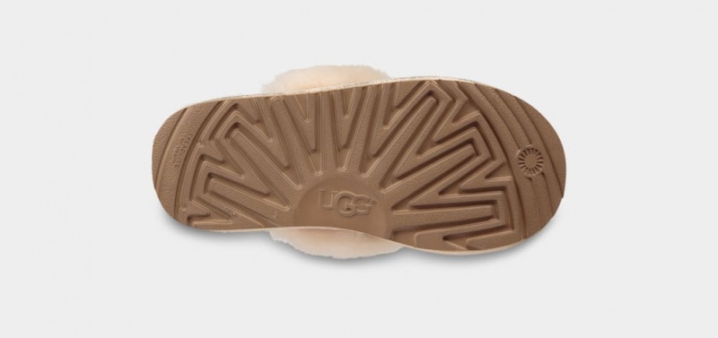 Kapcie Dziecięce Ugg Cozy II Metallic Złote | QBC-976245