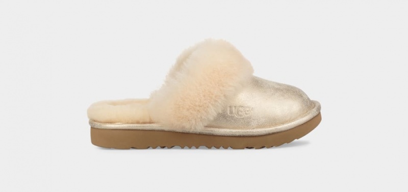 Kapcie Dziecięce Ugg Cozy II Metallic Złote | QBC-976245