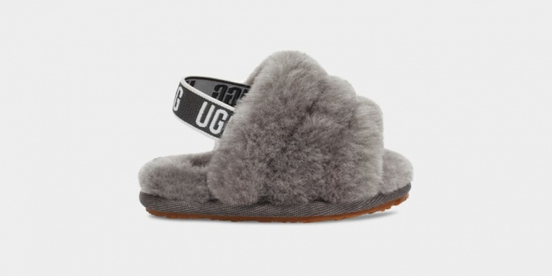 Kapcie Dziecięce Ugg Fluff Yeah And Lovey Szare | OBY-723056