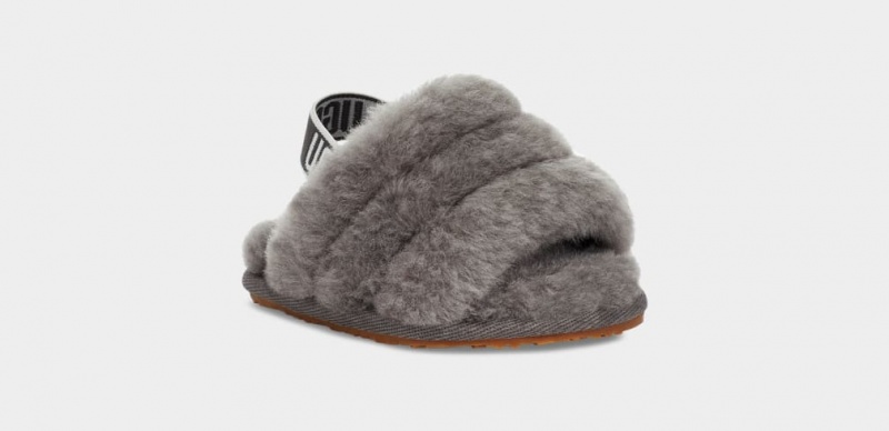 Kapcie Dziecięce Ugg Fluff Yeah And Lovey Szare | OBY-723056