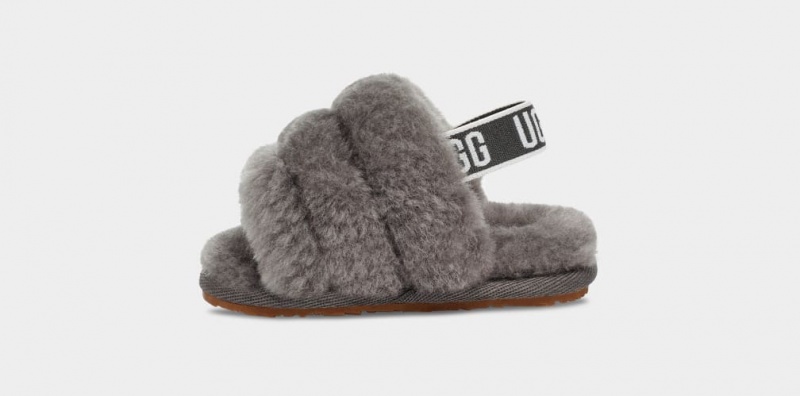 Kapcie Dziecięce Ugg Fluff Yeah And Lovey Szare | OBY-723056