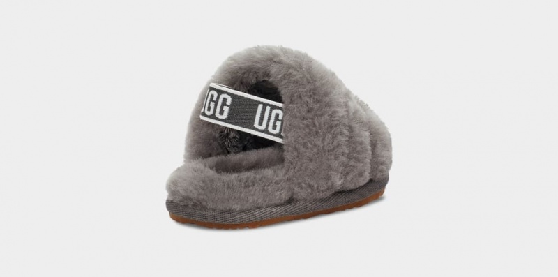 Kapcie Dziecięce Ugg Fluff Yeah And Lovey Szare | OBY-723056