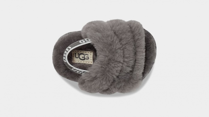 Kapcie Dziecięce Ugg Fluff Yeah And Lovey Szare | OBY-723056