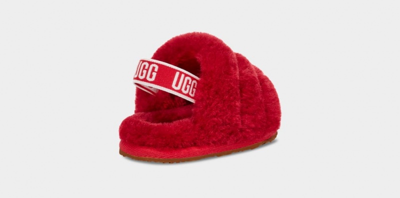 Kapcie Dziecięce Ugg Fluff Yeah And Lovey Czerwone | IBQ-926413