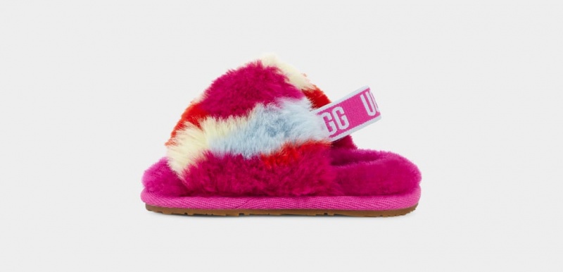 Kapcie Dziecięce Ugg Fluff Yeah Camopop Czerwone | SUF-837025