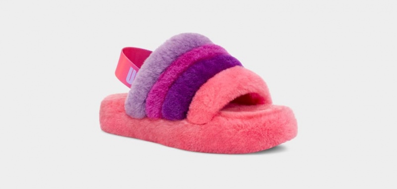 Kapcie Dziecięce Ugg Fluff Yeah Multi Różowe Fioletowe Kolorowe | SYF-016923