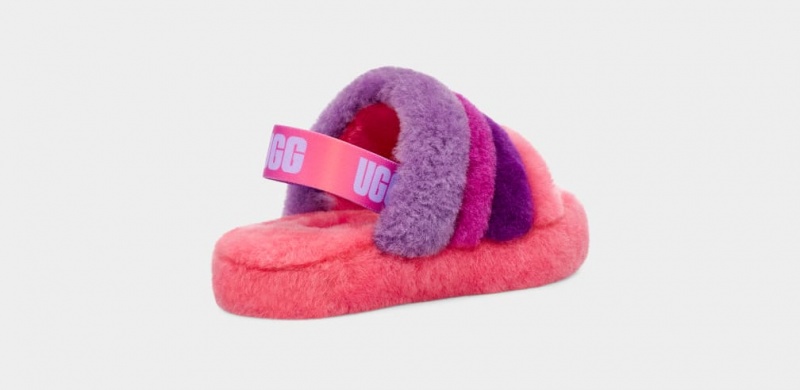 Kapcie Dziecięce Ugg Fluff Yeah Multi Różowe Fioletowe Kolorowe | SYF-016923