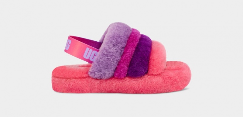 Kapcie Dziecięce Ugg Fluff Yeah Multi Różowe Fioletowe Kolorowe | SYF-016923