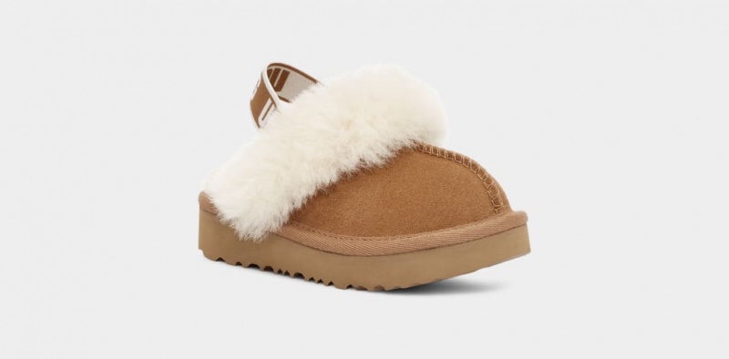 Kapcie Dziecięce Ugg Funkette Brązowe | HZX-158603