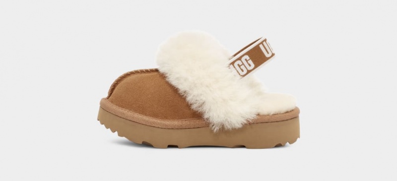 Kapcie Dziecięce Ugg Funkette Brązowe | HZX-158603