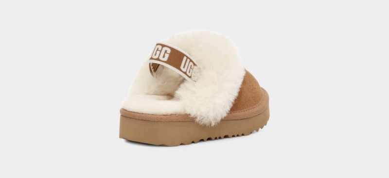 Kapcie Dziecięce Ugg Funkette Brązowe | HZX-158603