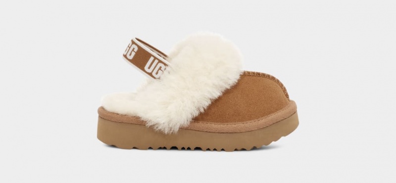 Kapcie Dziecięce Ugg Funkette Brązowe | HZX-158603