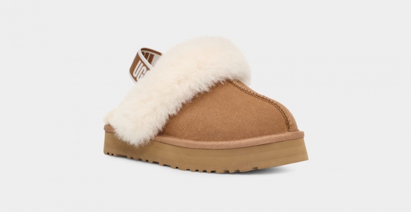 Kapcie Dziecięce Ugg Funkette Brązowe | QFW-195036