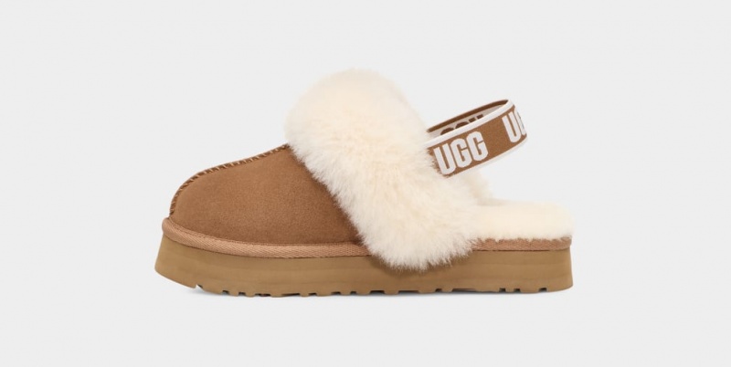 Kapcie Dziecięce Ugg Funkette Brązowe | QFW-195036