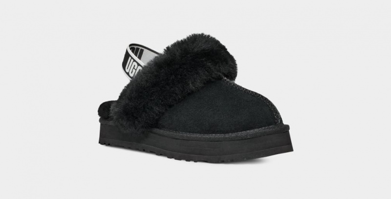 Kapcie Dziecięce Ugg Funkette Czarne | IYN-129468