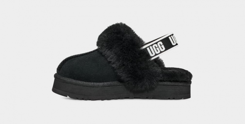 Kapcie Dziecięce Ugg Funkette Czarne | IYN-129468