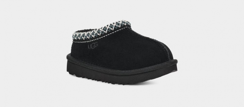 Kapcie Dziecięce Ugg Tasman II Czarne | XOC-576318