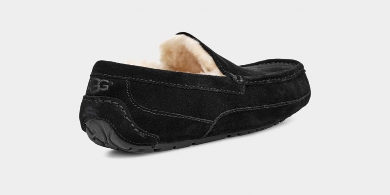 Kapcie Męskie Ugg Ascot Czarne | FSE-320576