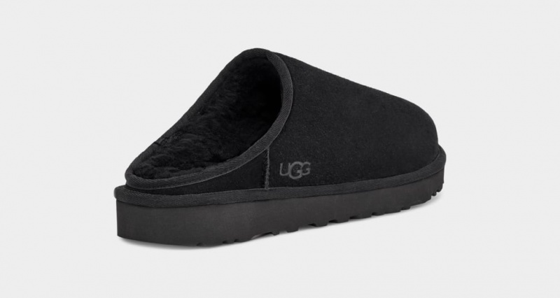 Kapcie Męskie Ugg Klasyczne Czarne | GAK-546379