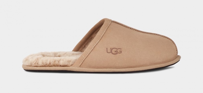 Kapcie Męskie Ugg Scuff Brązowe | BQK-267489