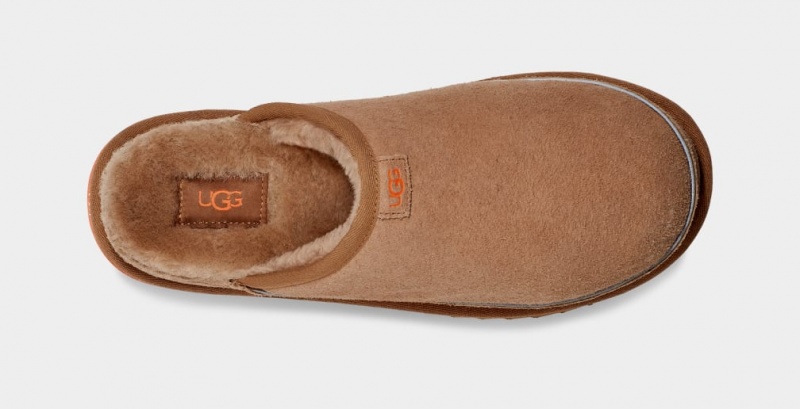 Kapcie Męskie Ugg Scuff Cali Wave Brązowe Pomarańczowe | ESI-610792