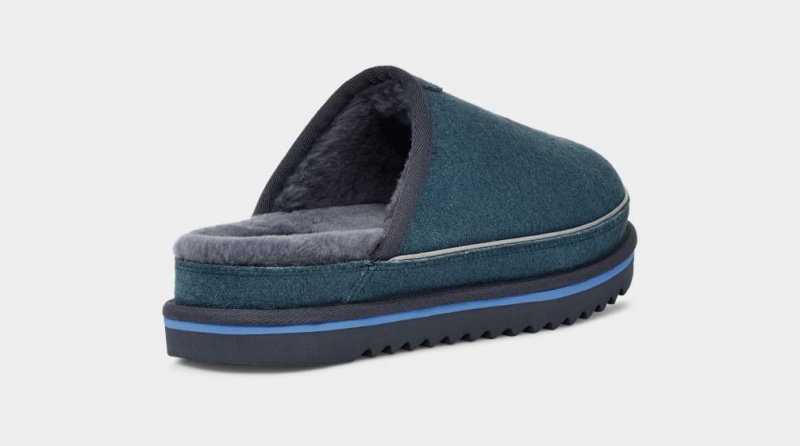 Kapcie Męskie Ugg Scuff Cali Wave Niebieskie | WXS-280369