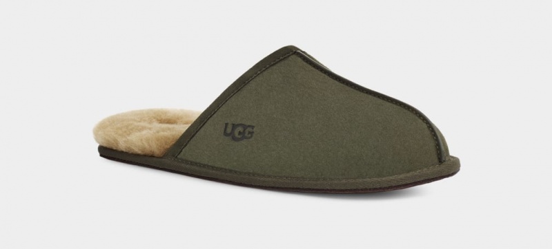 Kapcie Męskie Ugg Scuff Oliwkowe | JEZ-496107