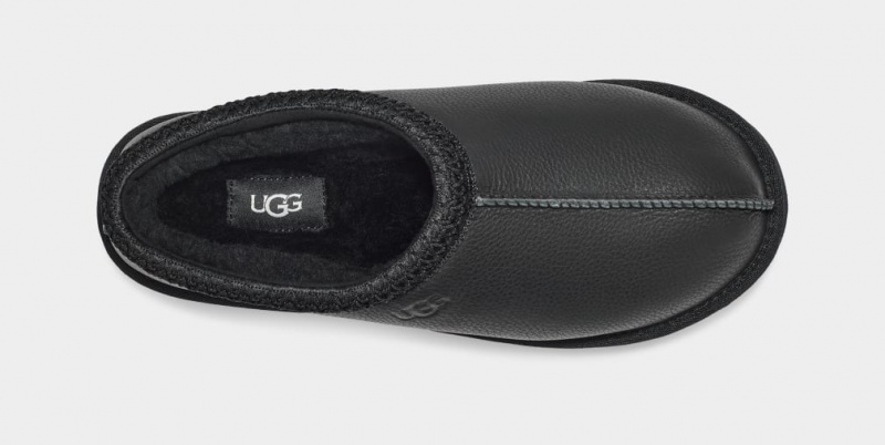 Kapcie Męskie Ugg Tasman Skórzane Czarne | NKA-248019