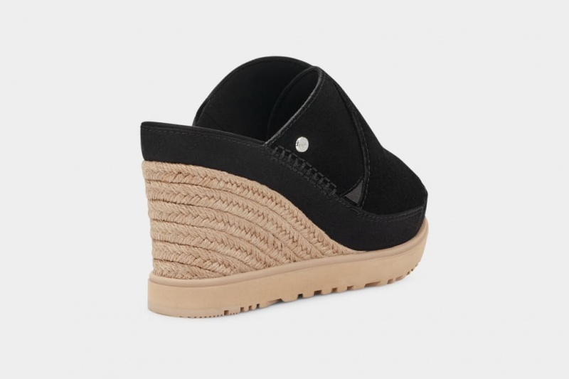 Klapki Damskie Ugg Abbot Czarne | YCB-321954