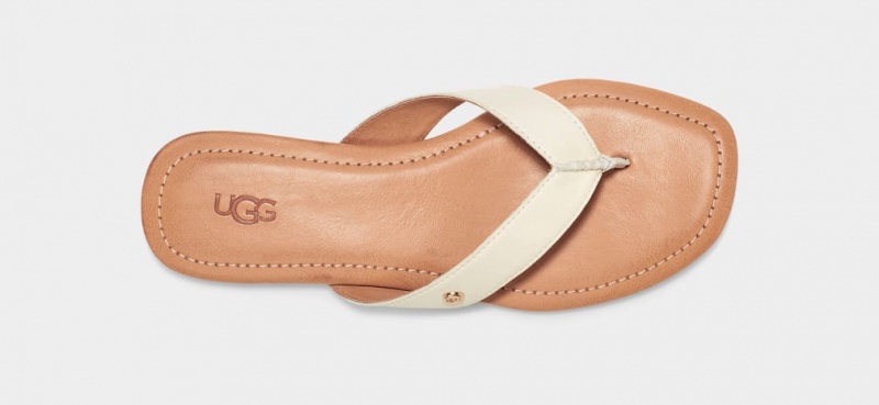 Klapki Damskie Ugg Tuolumne Białe | ADP-037985