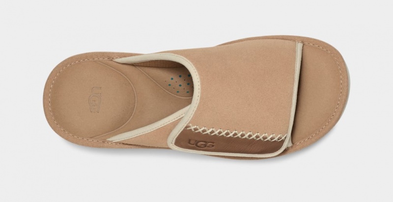 Klapki Męskie Ugg Goldencoast Brązowe | GKP-680359