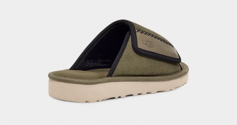 Klapki Męskie Ugg Goldencoast Zielone | PUY-360719