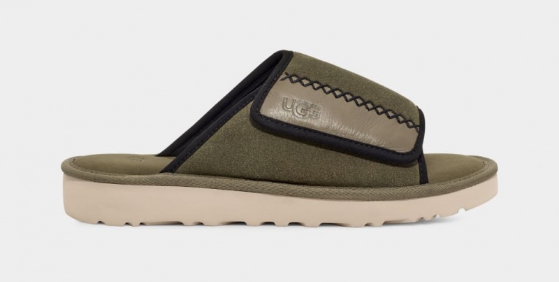 Klapki Męskie Ugg Goldencoast Zielone | PUY-360719