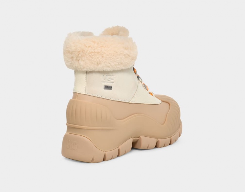 Kozaki Damskie Ugg Adiroam Hiker Khaki Białe | KJC-958671