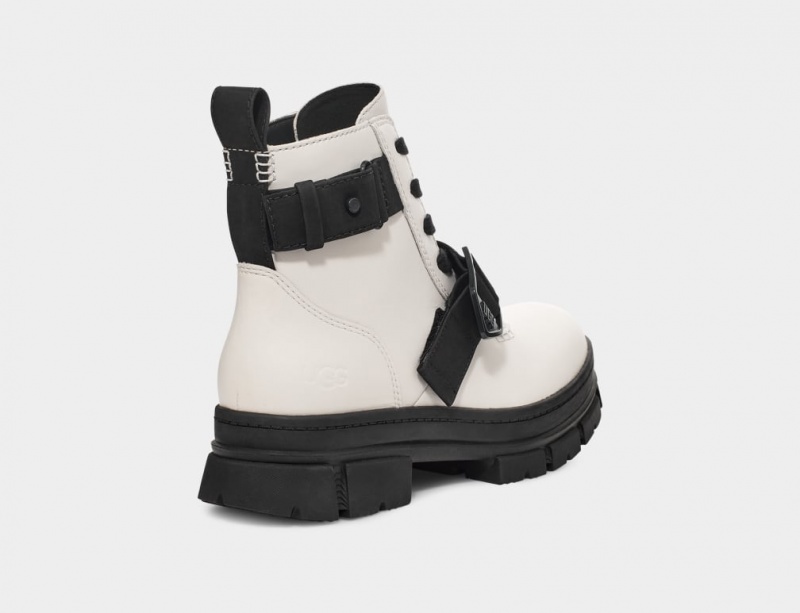 Kozaki Damskie Ugg Ashton Koronkowe Up Białe | QGA-012658