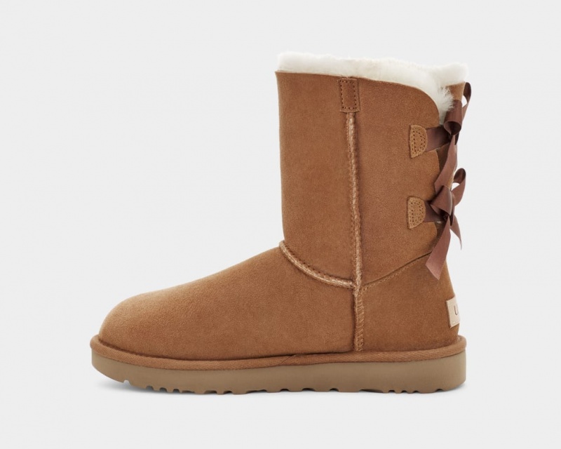 Kozaki Damskie Ugg Bailey Bow II Brązowe | DIQ-143075