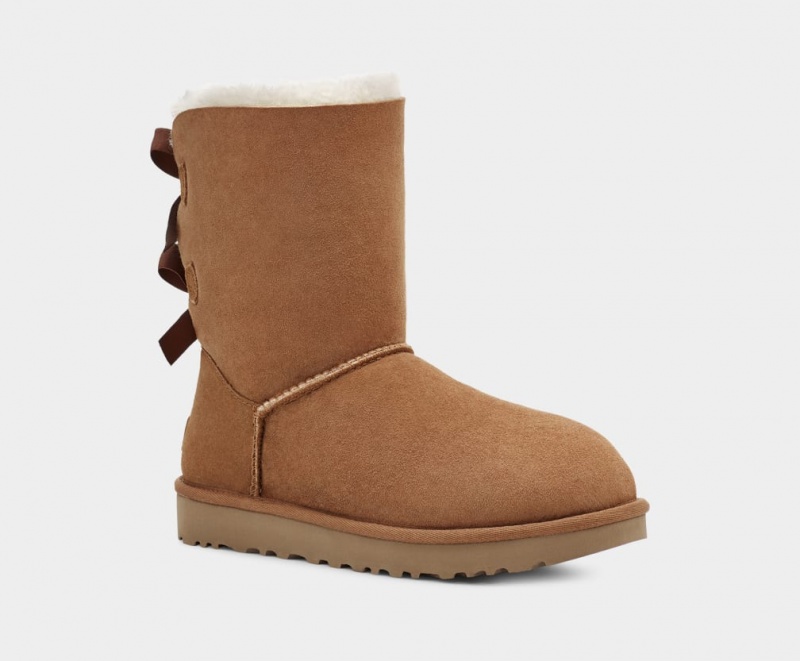 Kozaki Damskie Ugg Bailey Bow II Brązowe | DIQ-143075