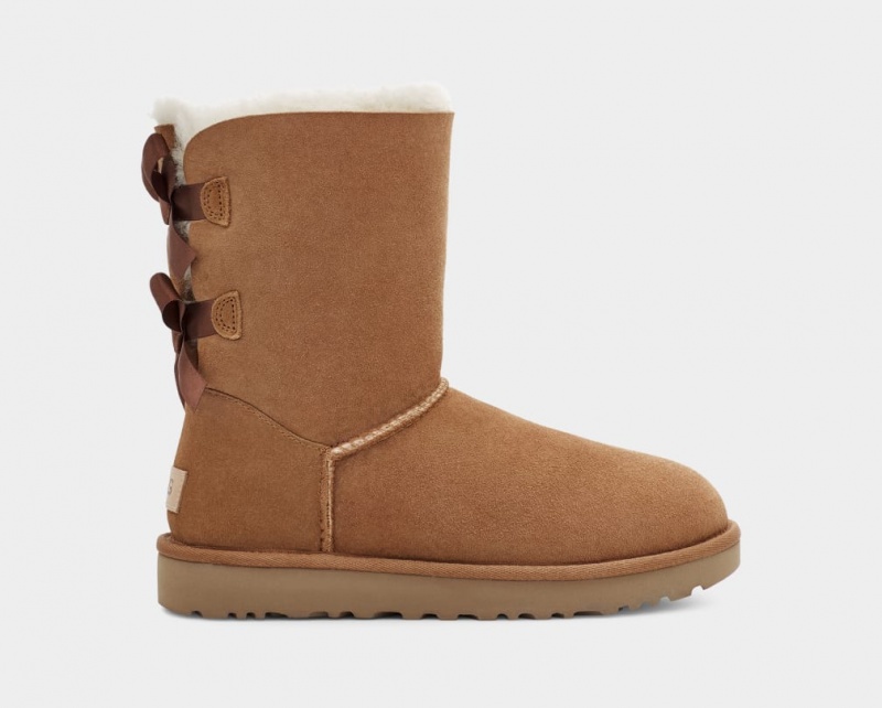 Kozaki Damskie Ugg Bailey Bow II Brązowe | DIQ-143075