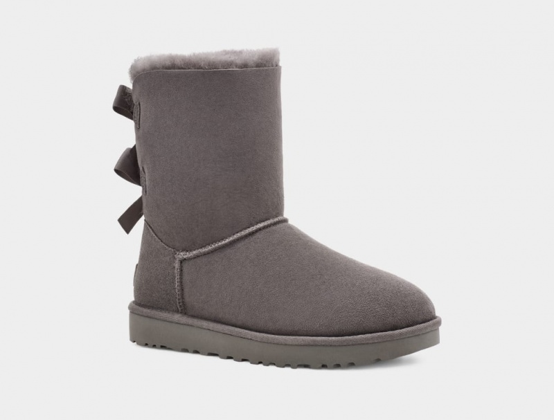 Kozaki Damskie Ugg Bailey Bow II Szare | NYO-578034