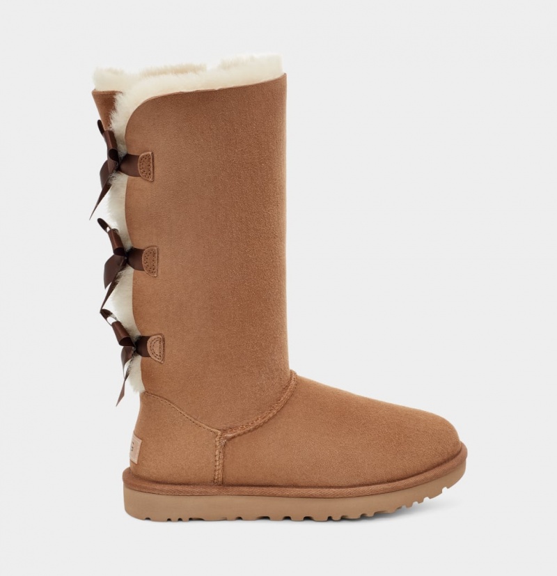 Kozaki Damskie Ugg Bailey Bow Wysokie II Brązowe | AFO-693042