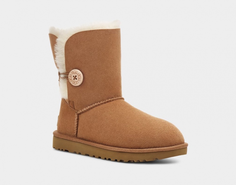 Kozaki Damskie Ugg Bailey Button II Brązowe | ONH-964381