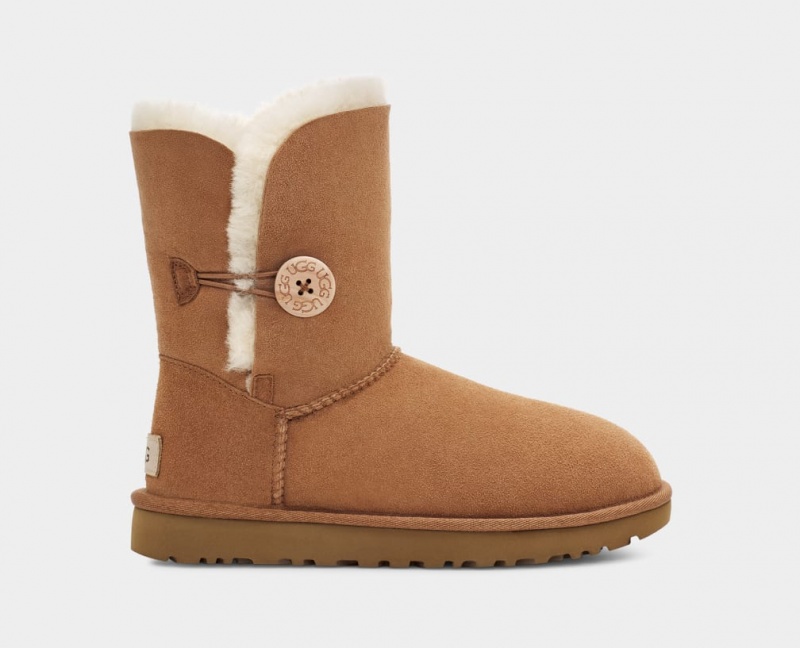 Kozaki Damskie Ugg Bailey Button II Brązowe | ONH-964381