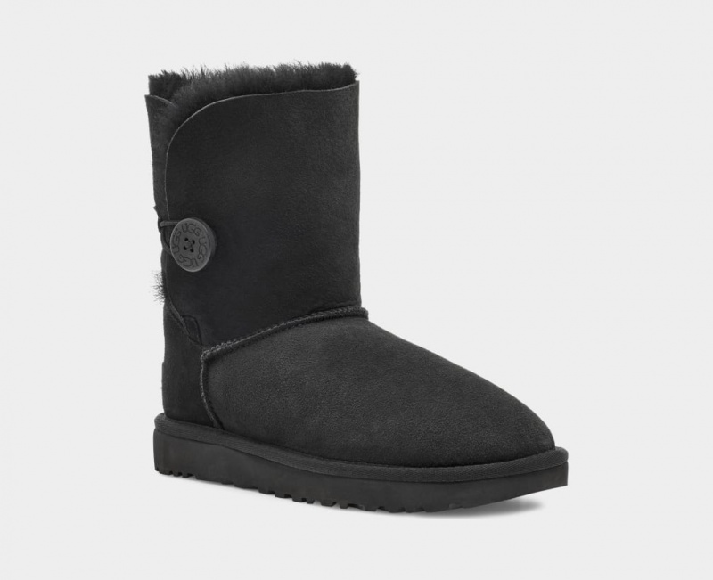 Kozaki Damskie Ugg Bailey Button II Czarne | UWL-901864