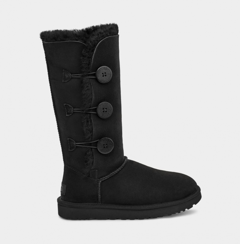 Kozaki Damskie Ugg Bailey Button Triplet II Czarne | CZV-916482