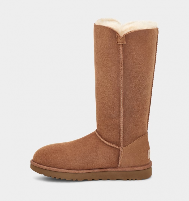 Kozaki Damskie Ugg Bailey Button Triplet II Brązowe | SLQ-052173