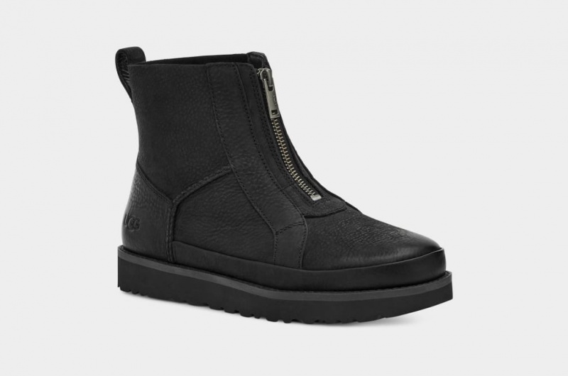 Kozaki Damskie Ugg Deconstructed Front Zip Czarne | SQR-781390