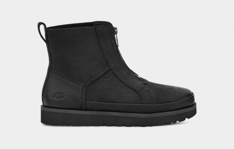 Kozaki Damskie Ugg Deconstructed Front Zip Czarne | SQR-781390