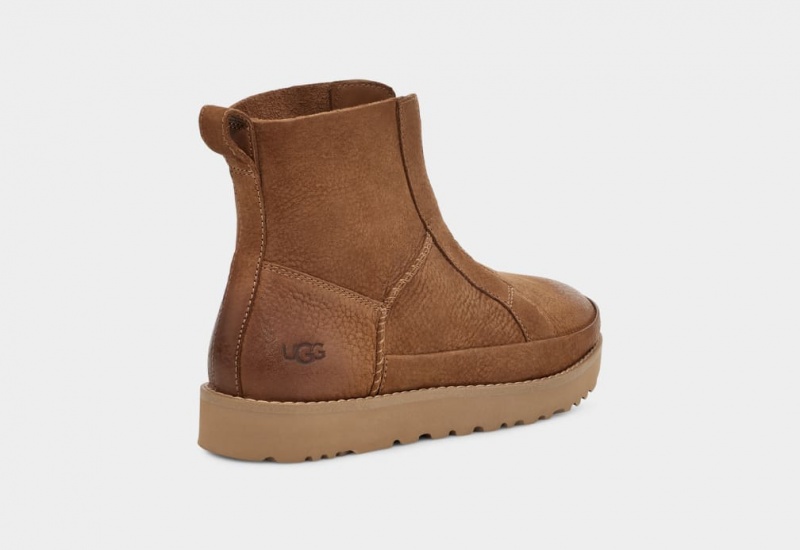 Kozaki Damskie Ugg Deconstructed Front Zip Brązowe | DZL-190673