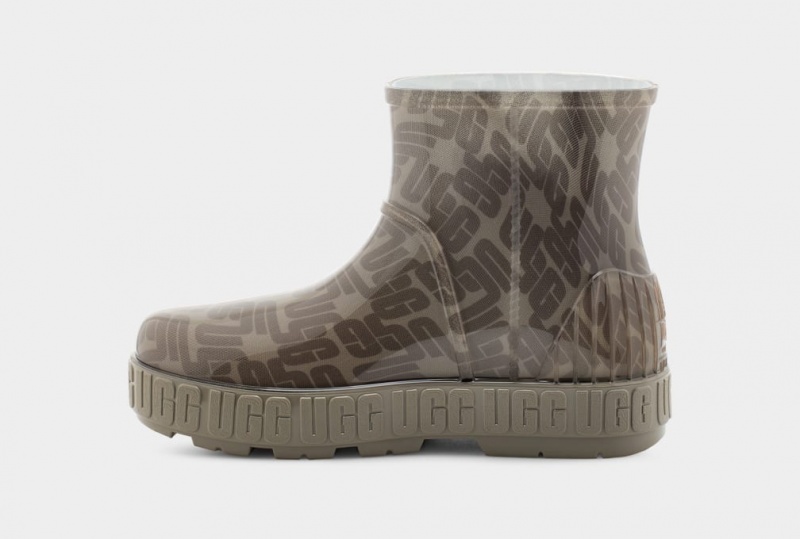 Kozaki Damskie Ugg Drizlita Grafiką Monogram Zielone | WVX-085734