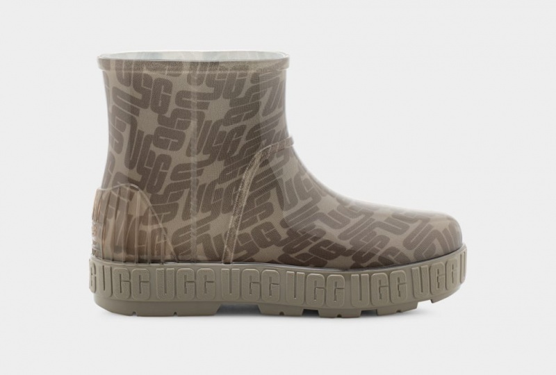 Kozaki Damskie Ugg Drizlita Grafiką Monogram Zielone | WVX-085734